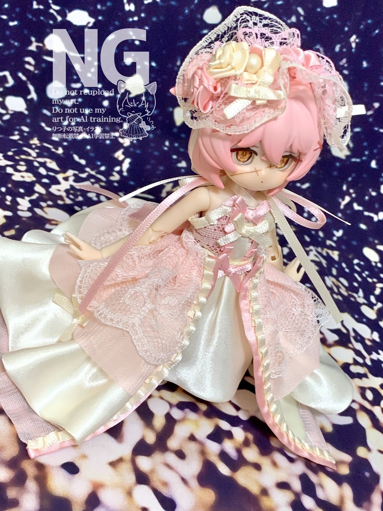 リボンミニドレス