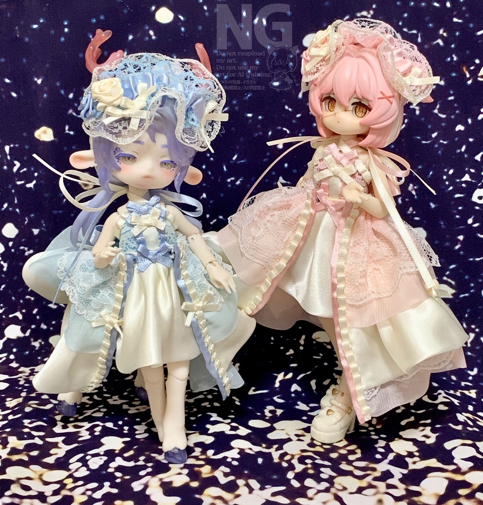 リボンミニドレス