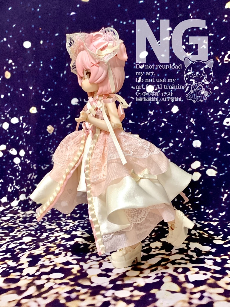 リボンミニドレス