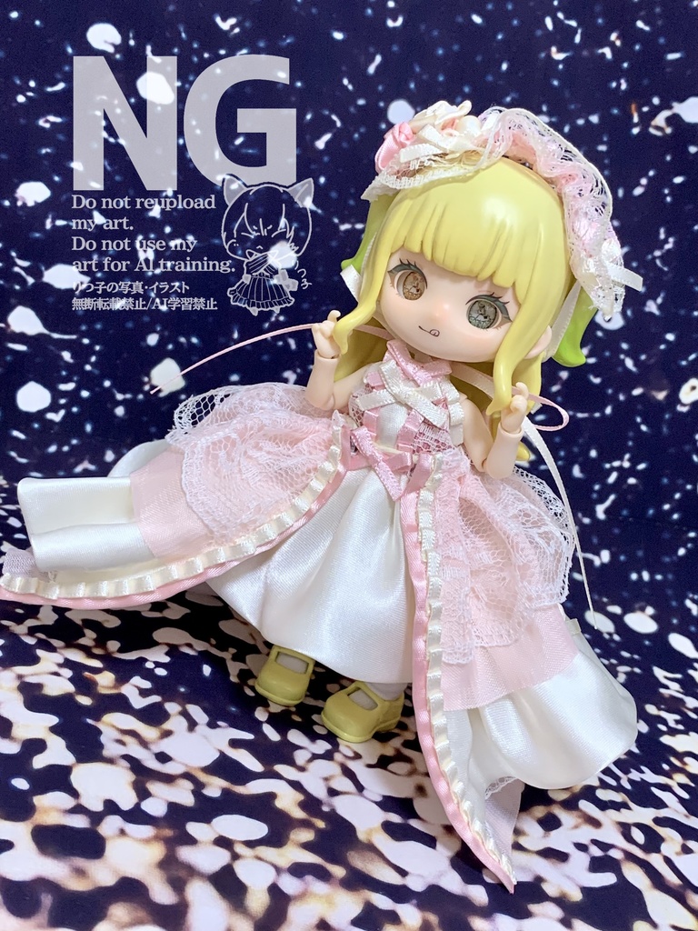 リボンミニドレス