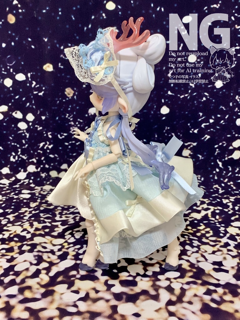 リボンミニドレス