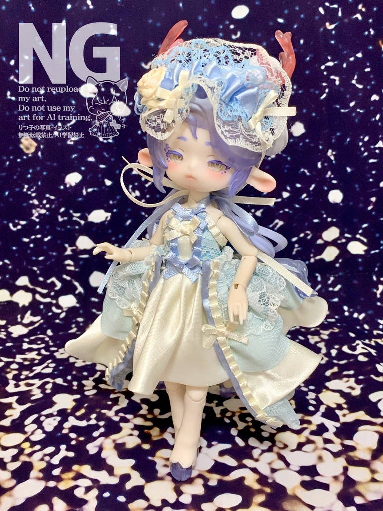 リボンミニドレス