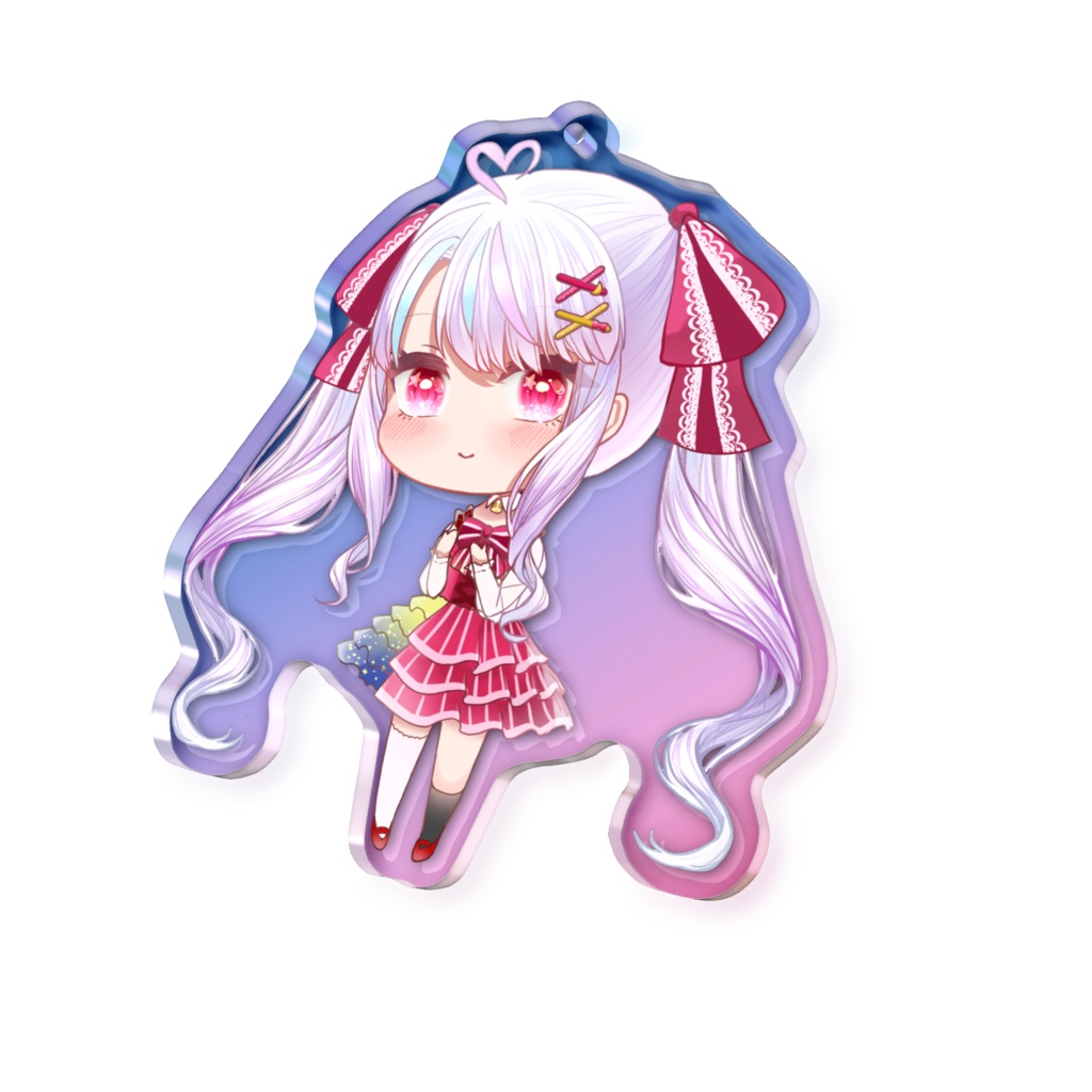 紅月アリアVer3.0　オーロラアクリルキーホルダー - 70 × 70mm