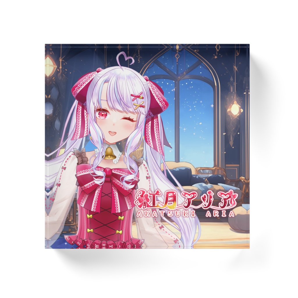 紅月アリアVer3.0 アクリルブロック - 100 x 100mm