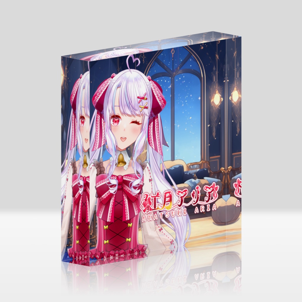 紅月アリアVer3.0　アクリルブロック - 100 x 100mm