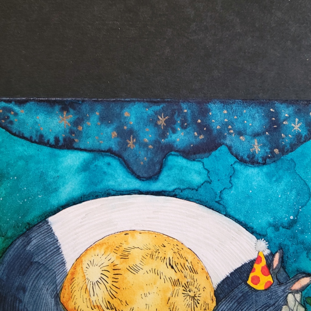 原画「月を抱く道化(バク)」