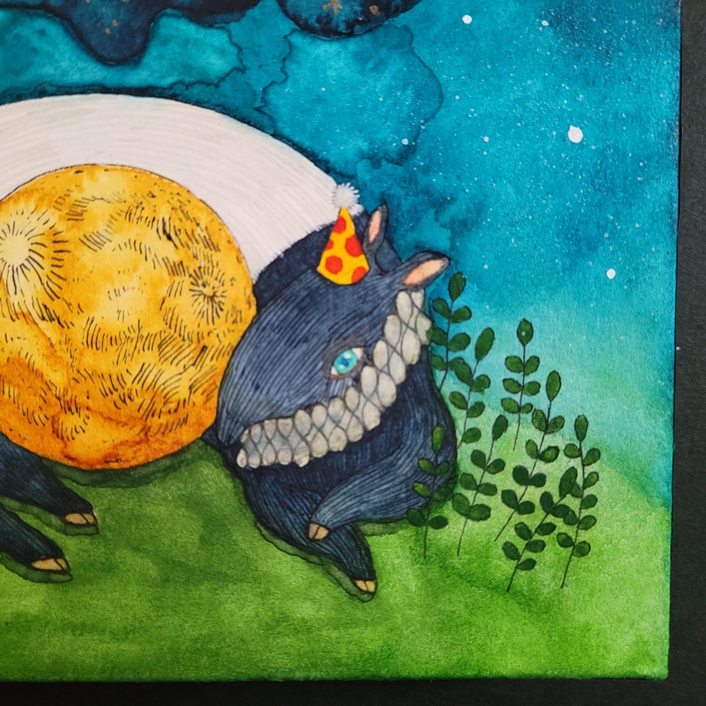 原画「月を抱く道化(バク)」