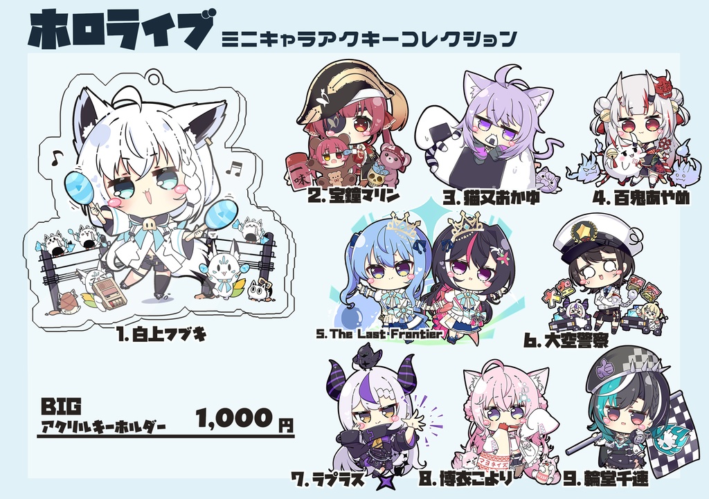 C106 ホロライブアクリルキーホルダー