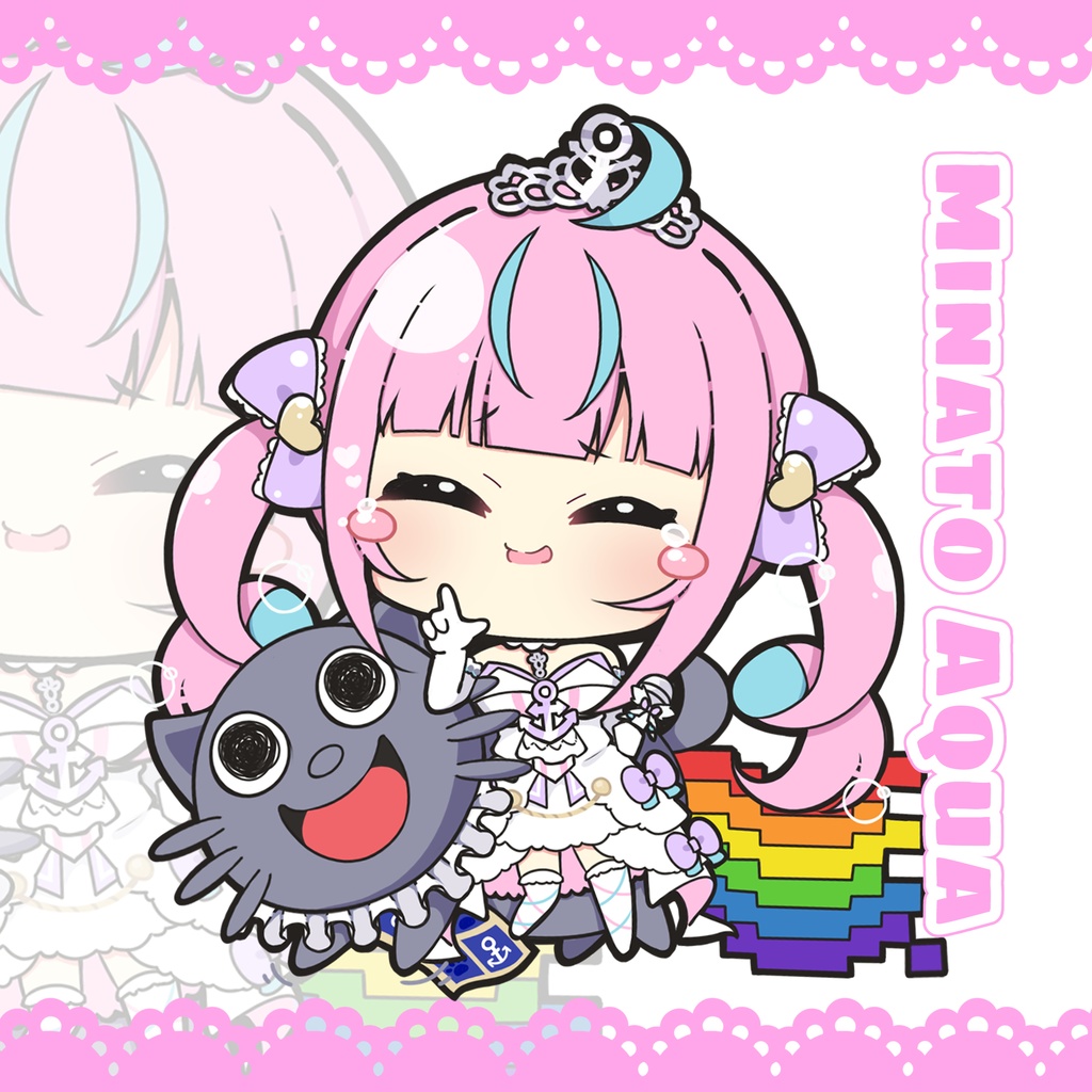 湊あくあ_アクリルキーホルダー