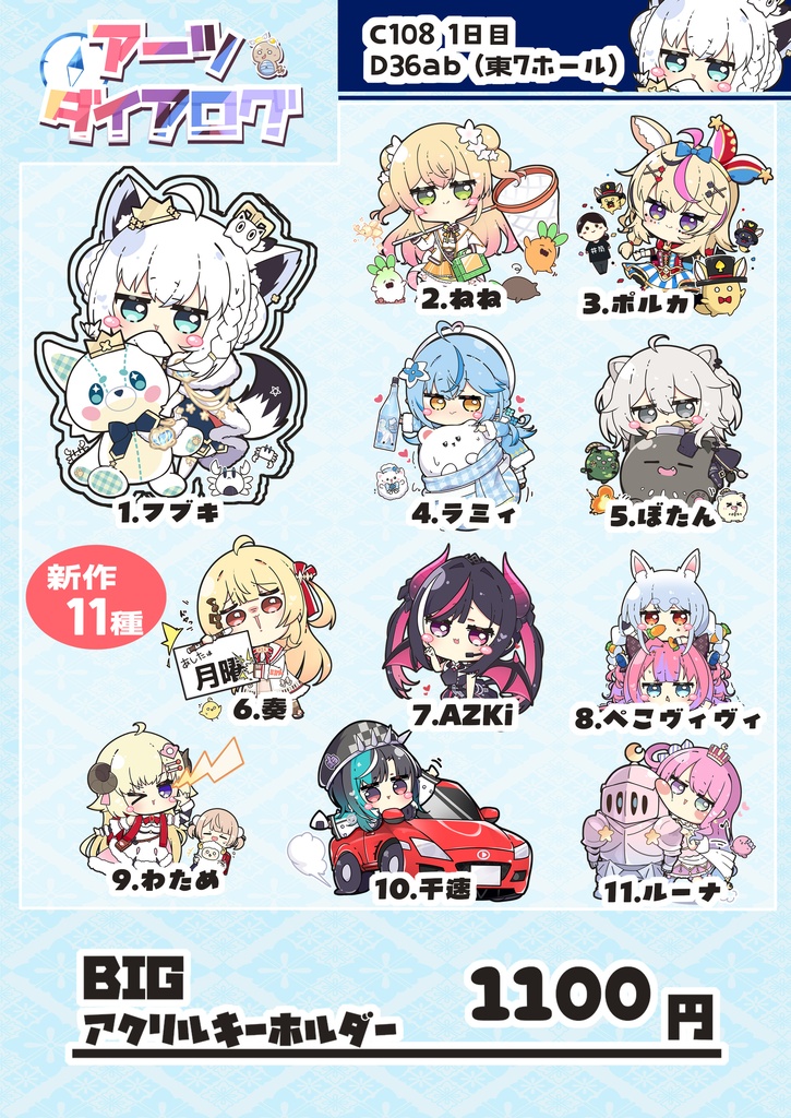 C108 アクリルキーホルダー