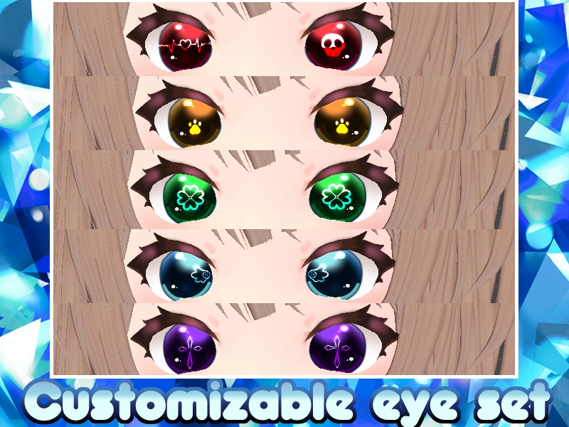 【VRoid】Customizable Cute Shiny Eyes(Irises) (瞳)