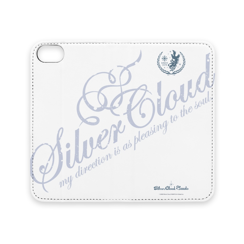 【手帳型 iPhoneケース 】Silver Cloud ロゴ (8 / 7 / SE2)
