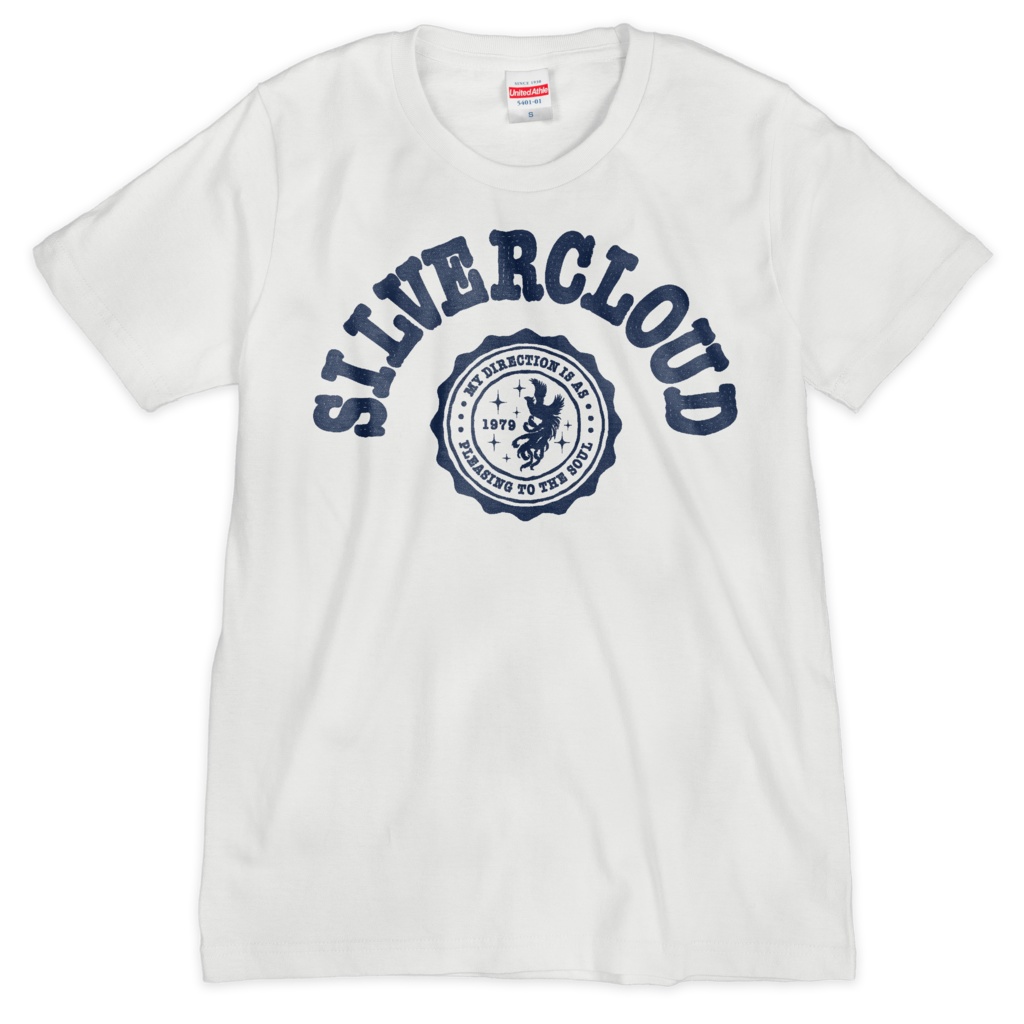 【T-shirt】SILVER CLOUD ロゴ（ホワイト／シルクスクリーン）