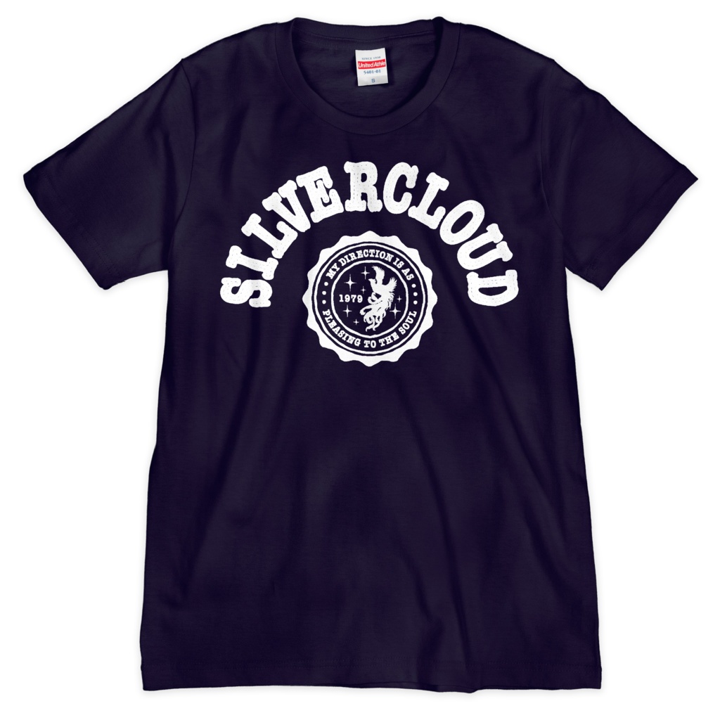 【T-shirt】SILVER CLOUD ロゴ（ネイビー／シルクスクリーン）