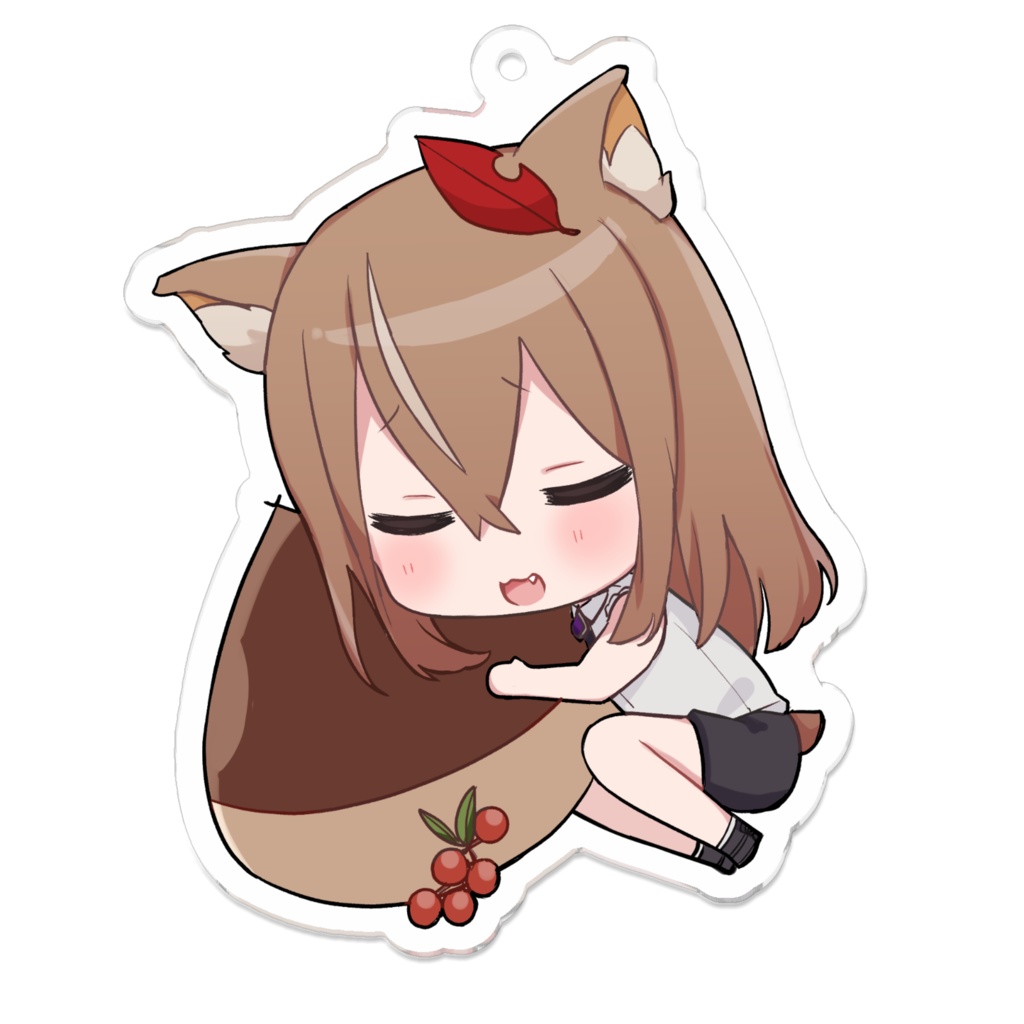 【2種類】くっしょんを抱きながら眠る栗丸アクキー