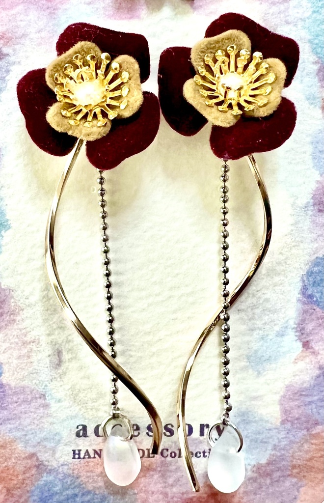 【金カム】芥子の花のピアス*イヤリング