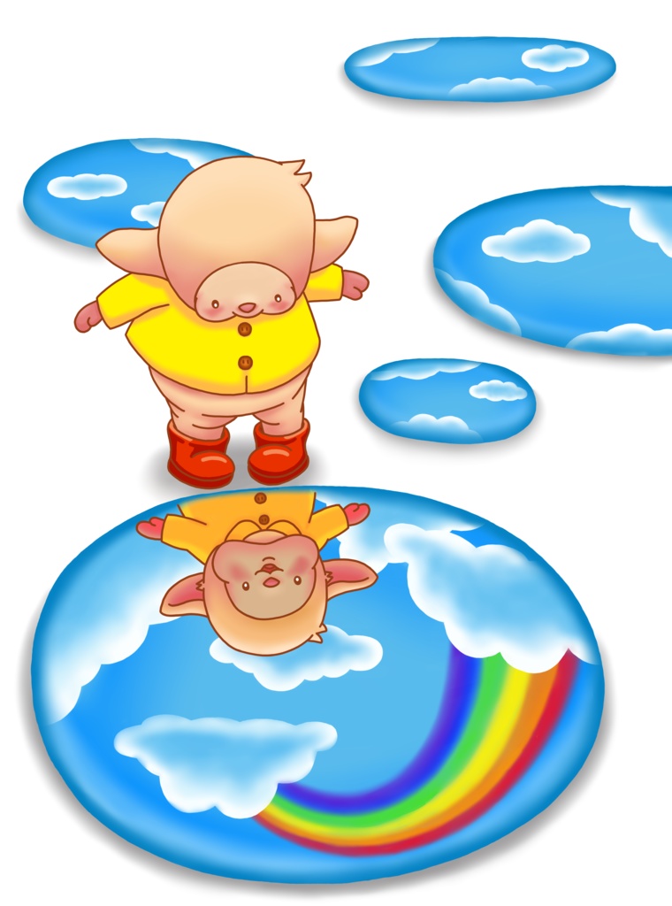 キャンバスアート 雨上がりの虹