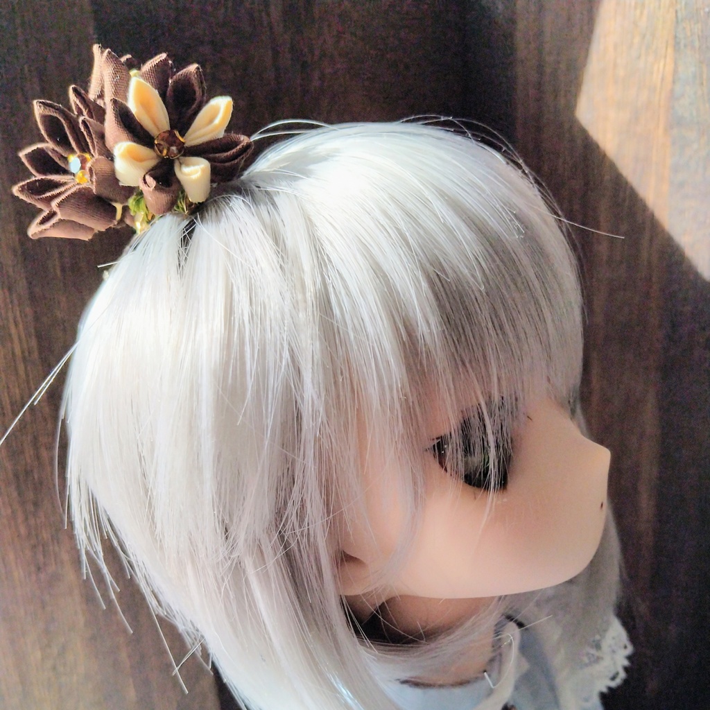 つまみ細工かんざし(ドール、人間兼用可)No.130