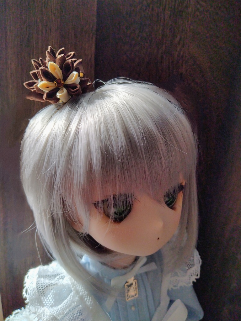 つまみ細工かんざし(ドール、人間兼用可)No.130