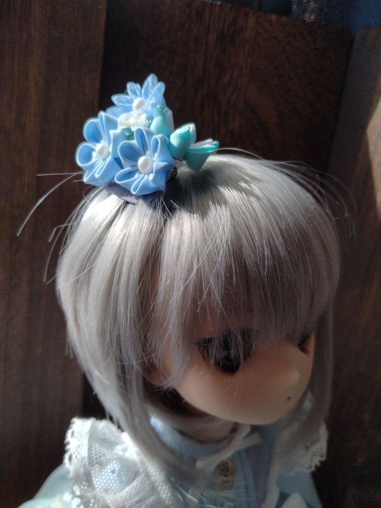 つまみ細工かんざし(ドール、人間兼用可)No.131
