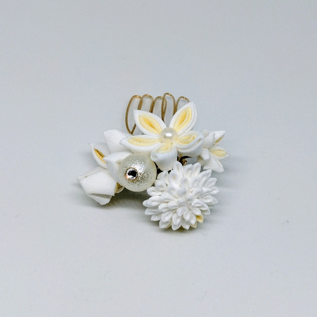 つまみ細工かんざし(ドール、人間兼用可)No.132