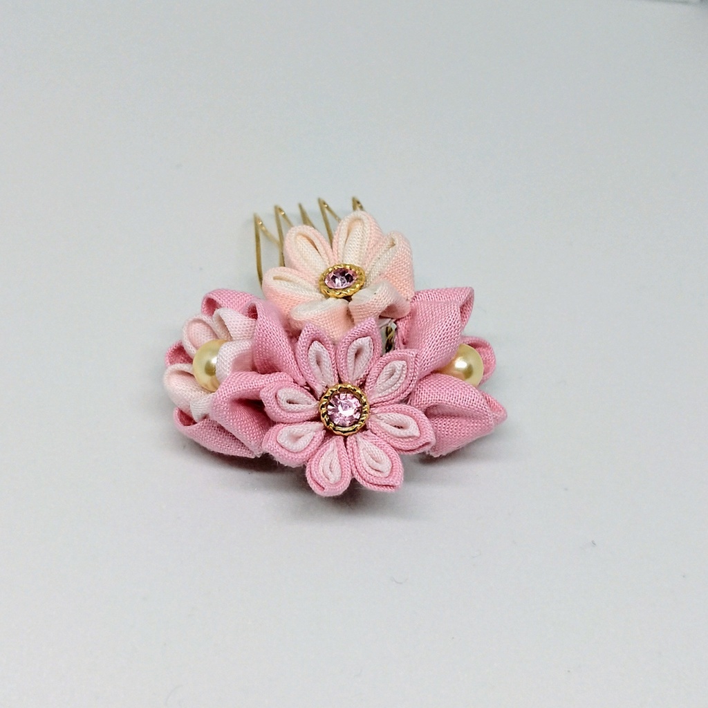 つまみ細工かんざし(ドール、人間兼用可)No.133