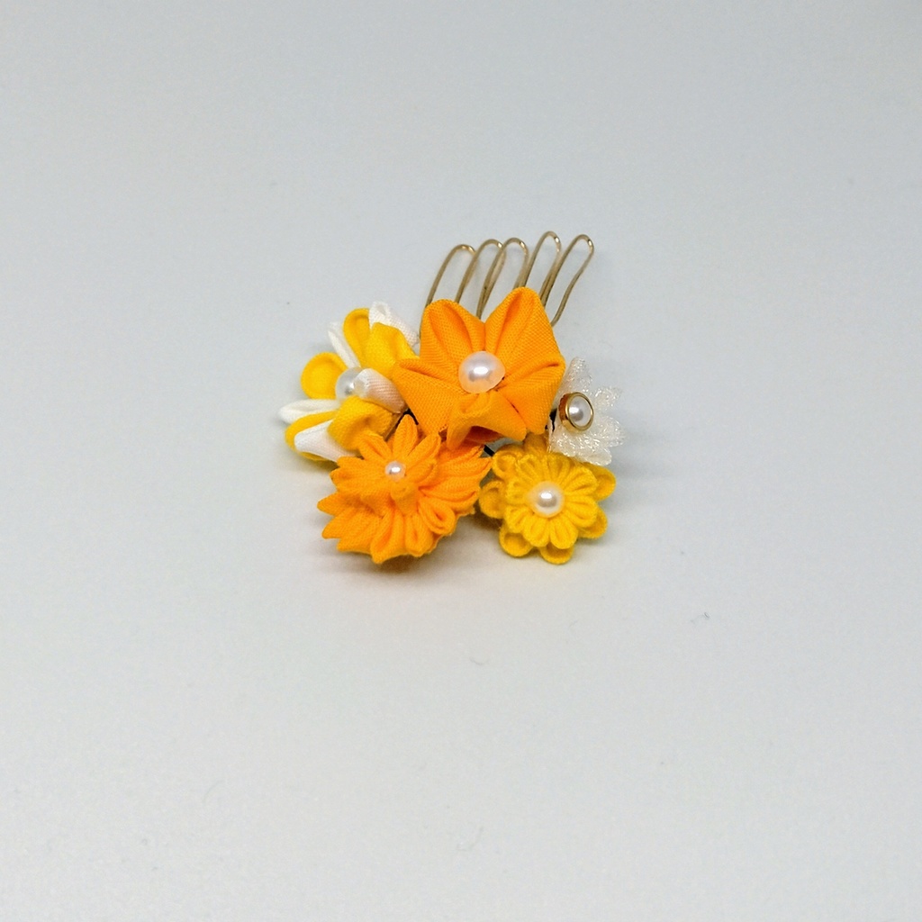 つまみ細工かんざし(ドール、人間兼用可)No.134