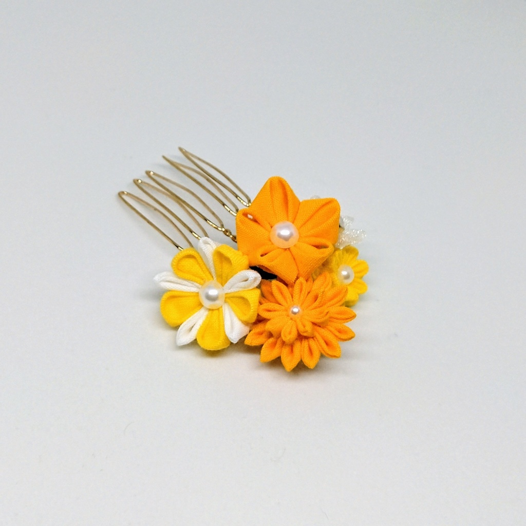 つまみ細工かんざし(ドール、人間兼用可)No.134