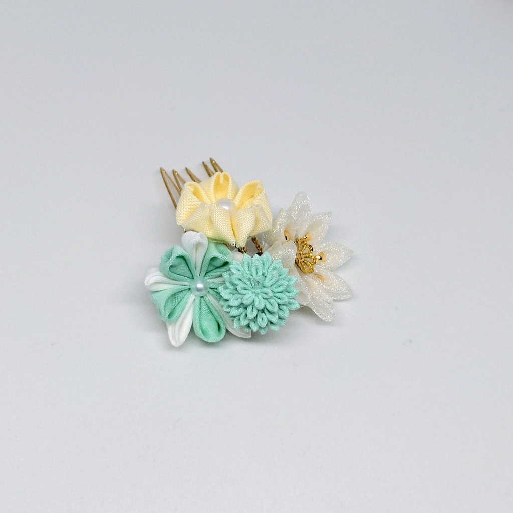 つまみ細工かんざし(ドール、人間兼用可)No.135