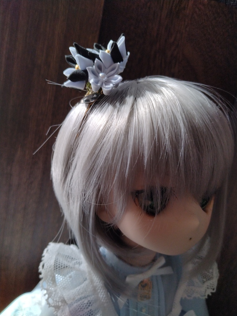 つまみ細工かんざし(ドール、人間兼用可)No.137