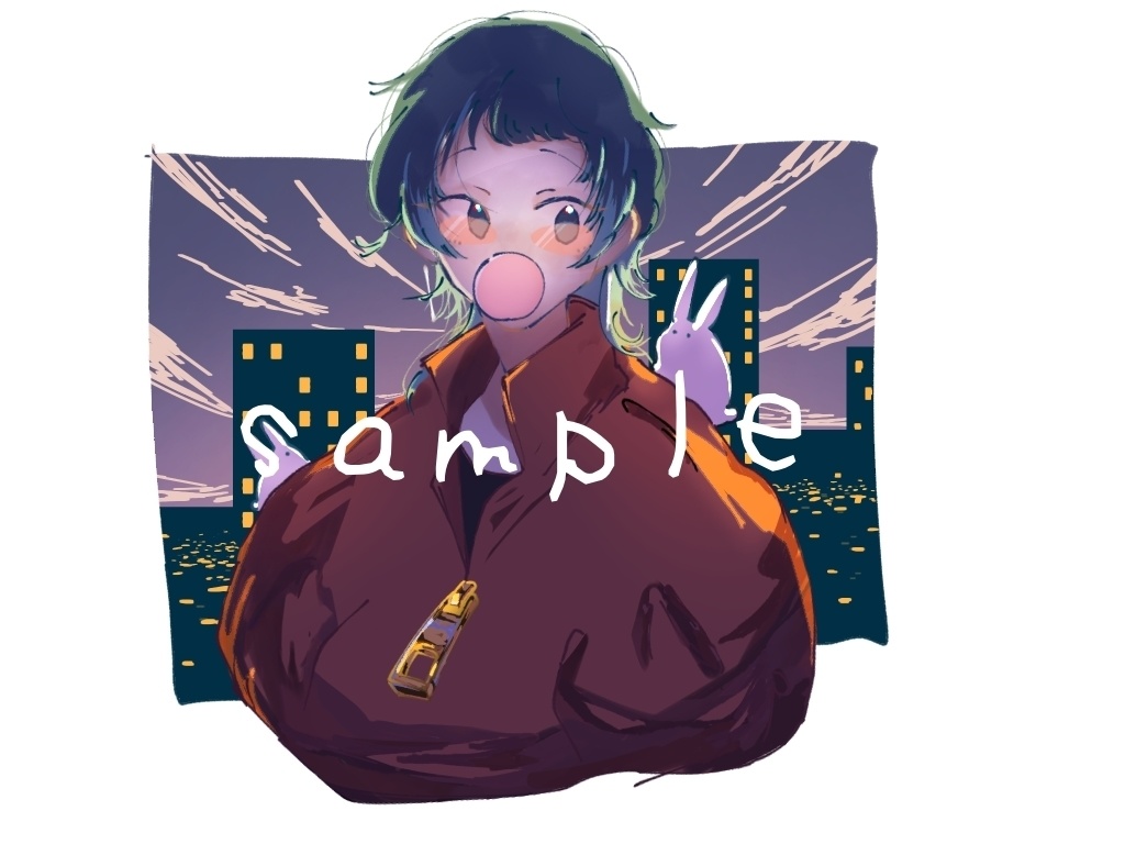 夜の街　ステッカー