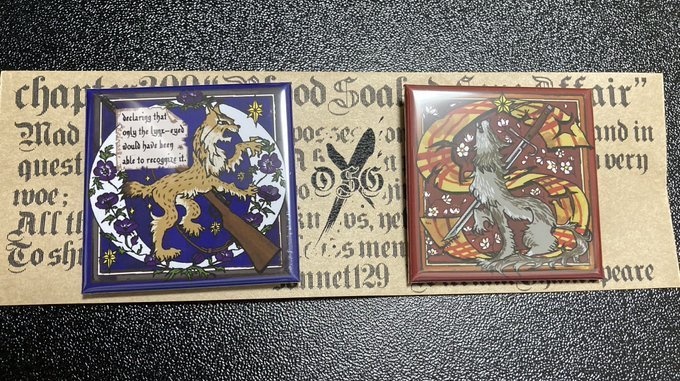 スクエア缶バッジO＆S2個セット