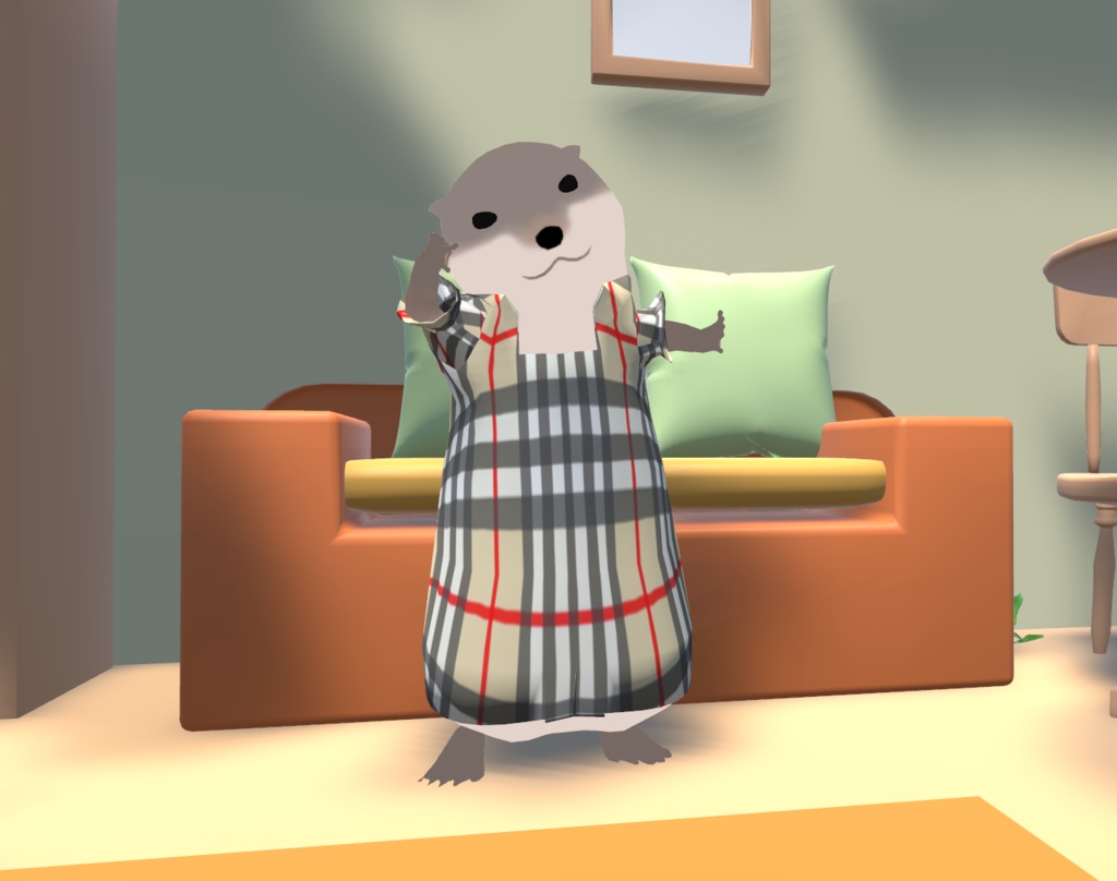 かわうそさんのお出かけワンピ