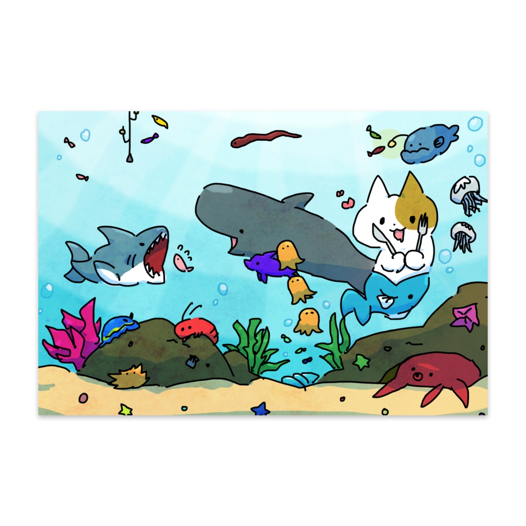 ねこぎょポストカード