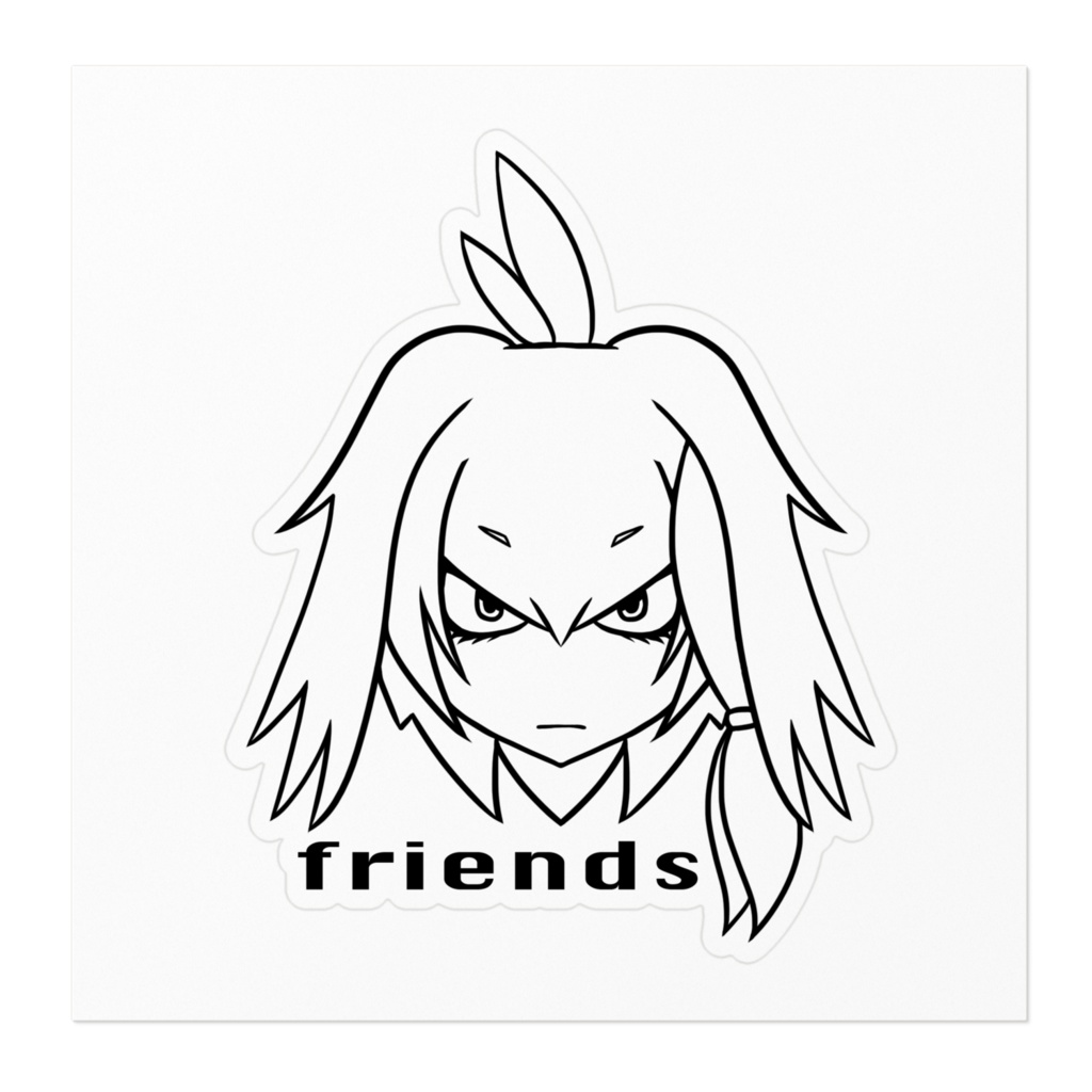 ハシビロコウちゃんステッカー ホワイト