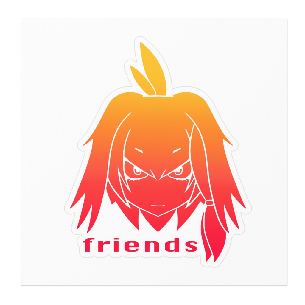 ハシビロコウちゃんステッカー オレンジ