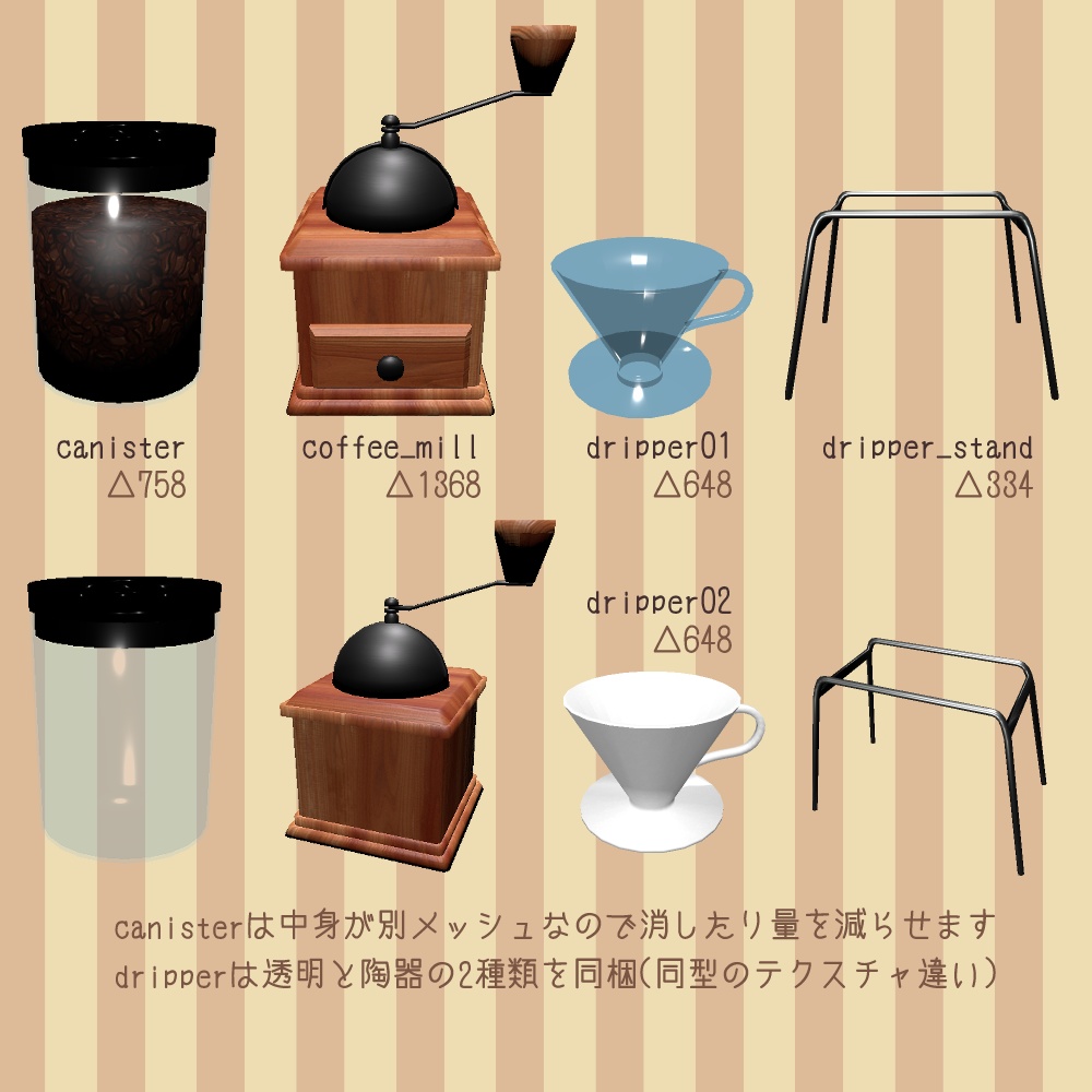 【VRChat向け】コーヒーセット