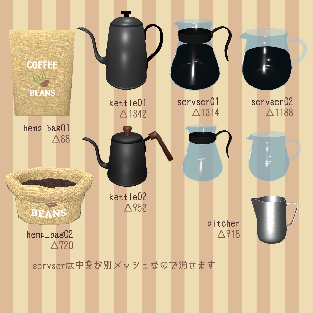 【VRChat向け】コーヒーセット