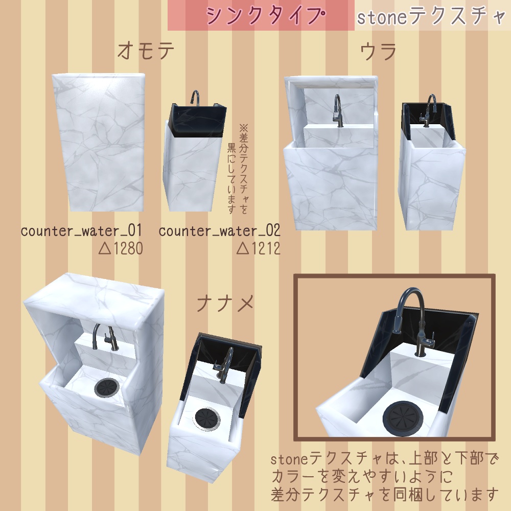 【VRChat向け】カフェカウンター&ショーケース