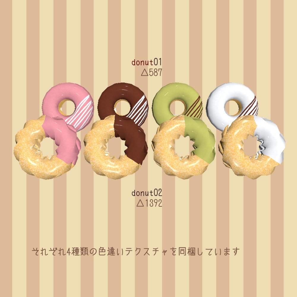 【VRChat向け】スイーツ&フードセット