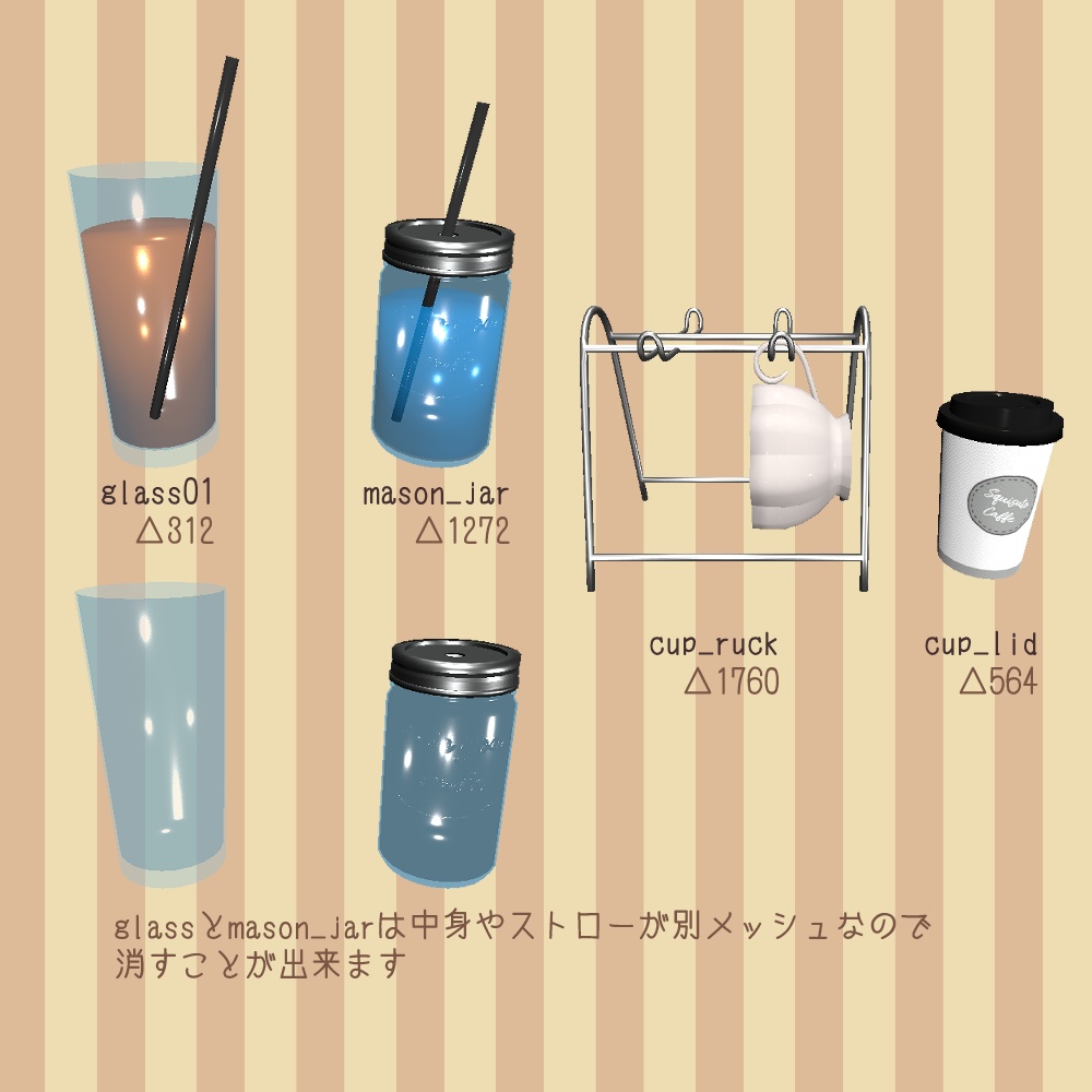 【VRChat向け】テーブルウェアセット