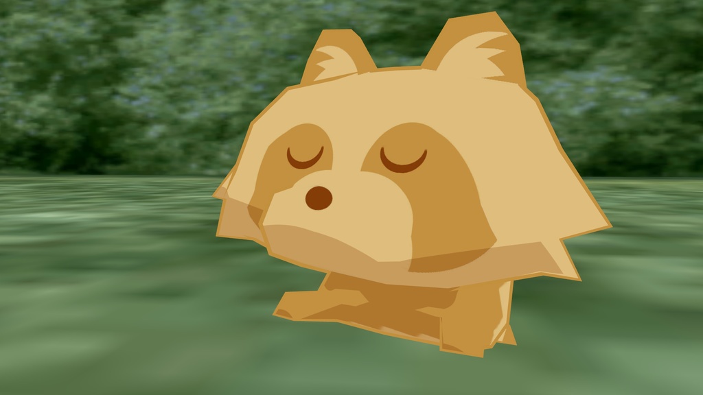 VRChat向けアバター「ねむいたぬき」