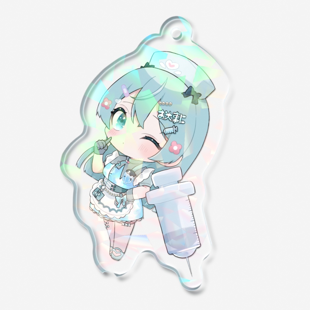 〖初配信記念グッズ〗つるっとホログラムアクリルキーホルダー