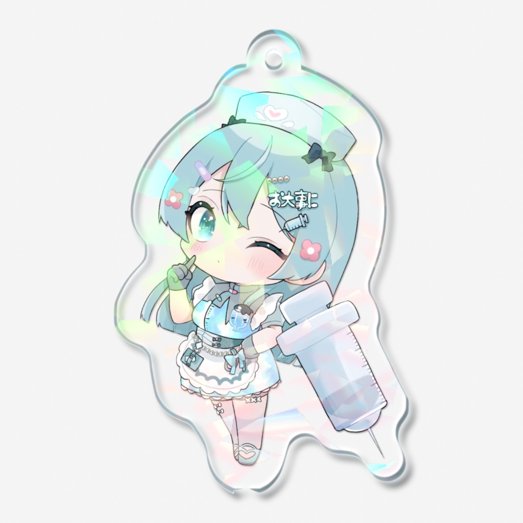 〖初配信記念グッズ〗つるっとホログラムアクリルキーホルダー