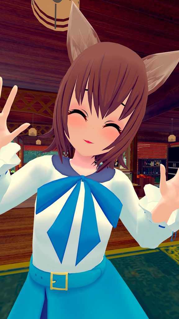 狐狐耳系女の子メルシー【VRM付+MMD付】