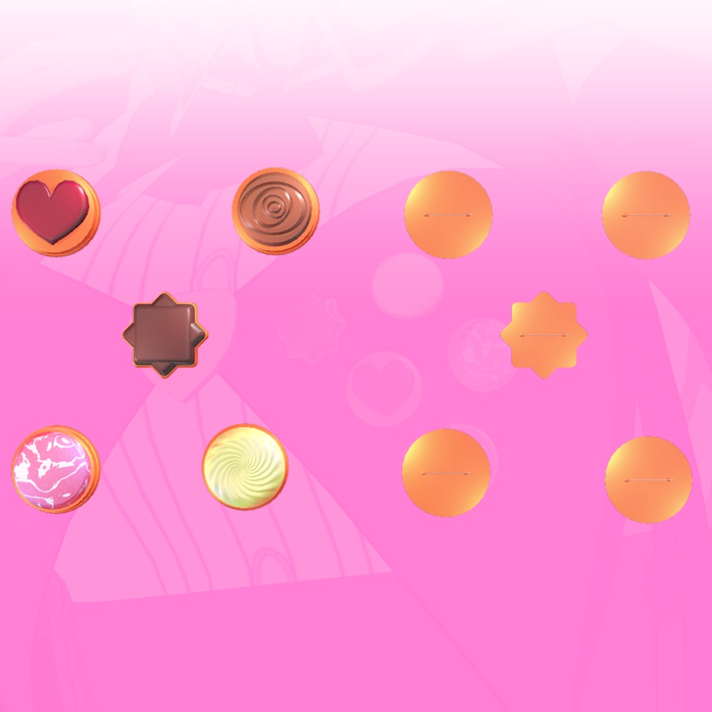 【VRChat向け】チョコレートブローチ【バレンタイン】