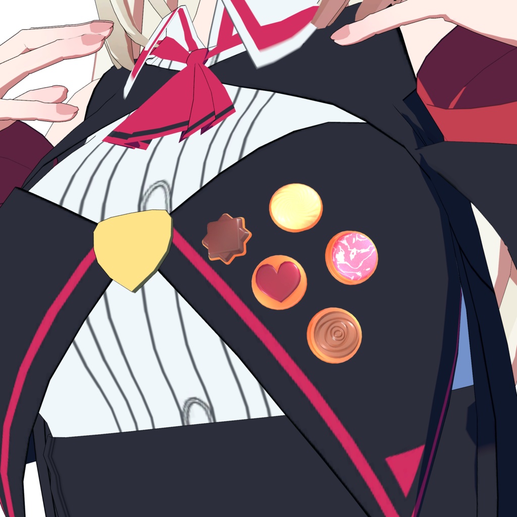 【VRChat向け】チョコレートブローチ【バレンタイン】