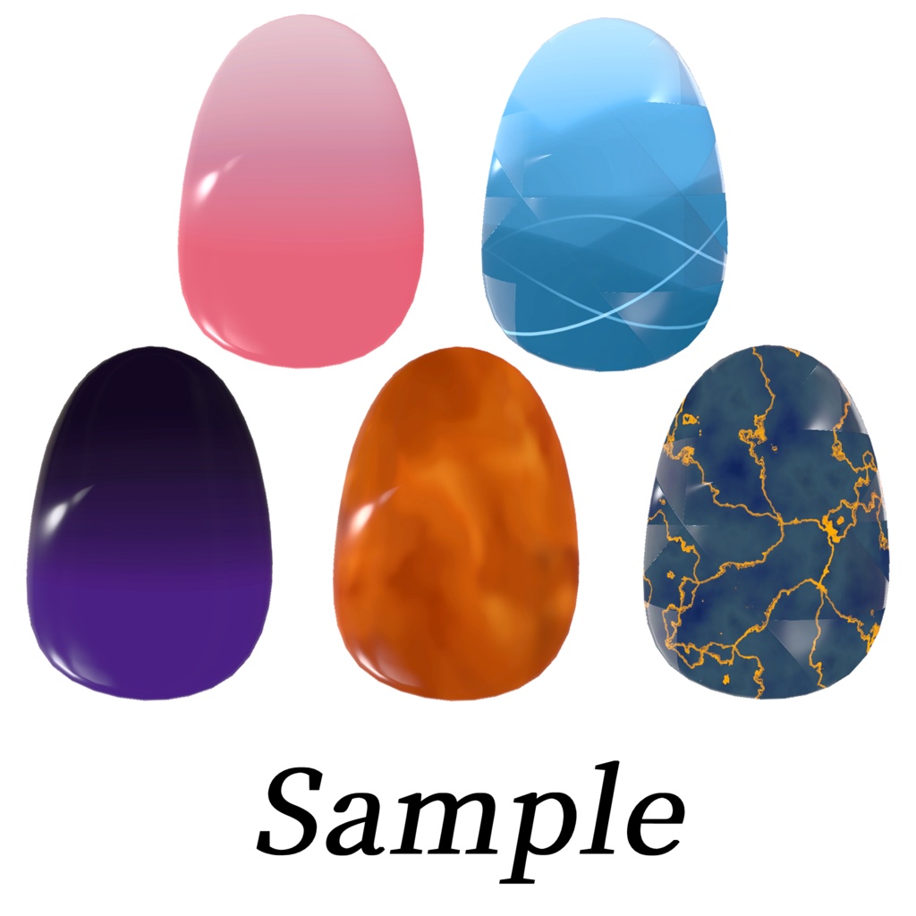 【しなの専用】MA対応 カスタムネイル【VRChat向け】