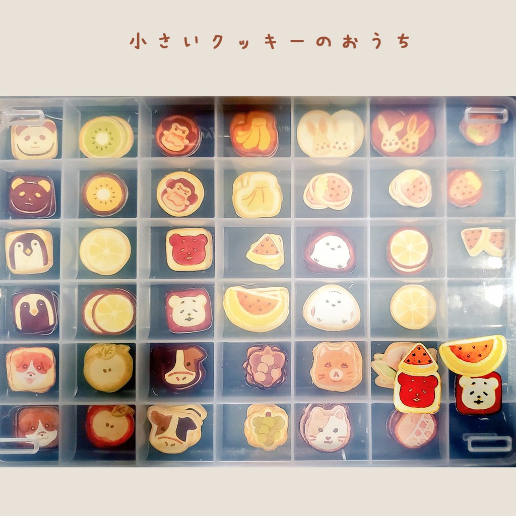 動物とフルーツのクッキーフレークシール 38枚セット
