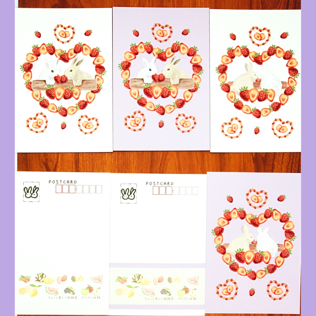 動物とフルーツの優しいポストカード 36種類